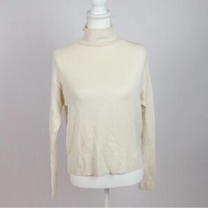 Wilfred Cream 100% Merino Wool Turtleneck Sweater